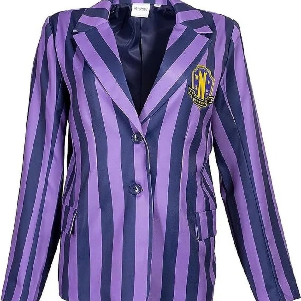 Purple Striped Women's Blazer